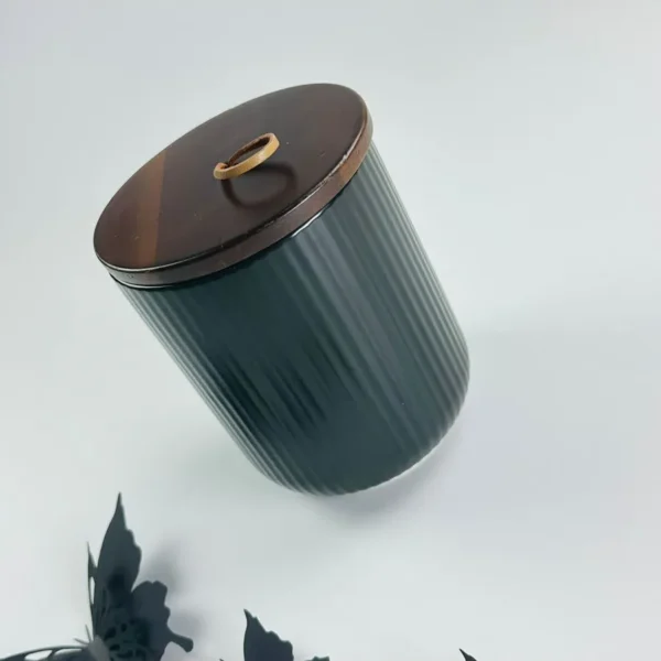 235-023 Банка с крышкой 12см(600мл) BLACKWOOD в под.уп.(х24)Фарфор