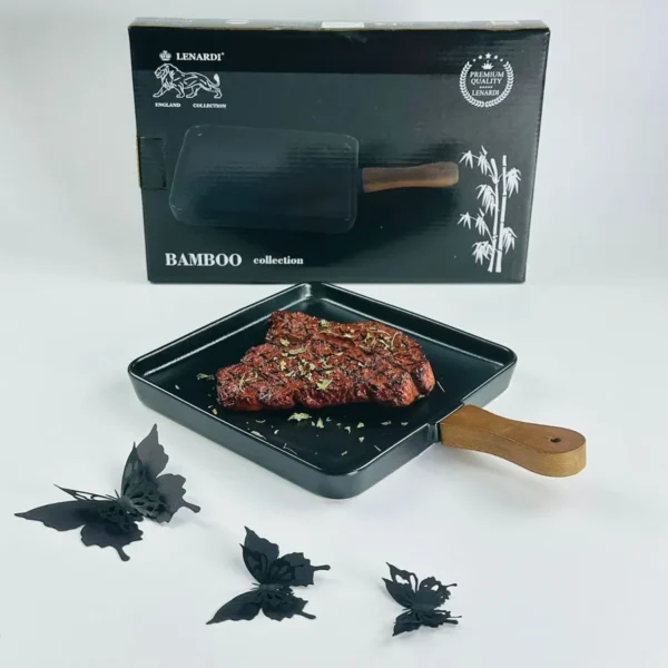 235-039 Квадратное блюдо 30,5см с ручкой BLACKWOOD в под.уп.(х18)Фарфор