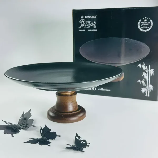 235-051 Тортовница 27см на ножке BLACKWOOD в под.уп.(х6)Фарфор
